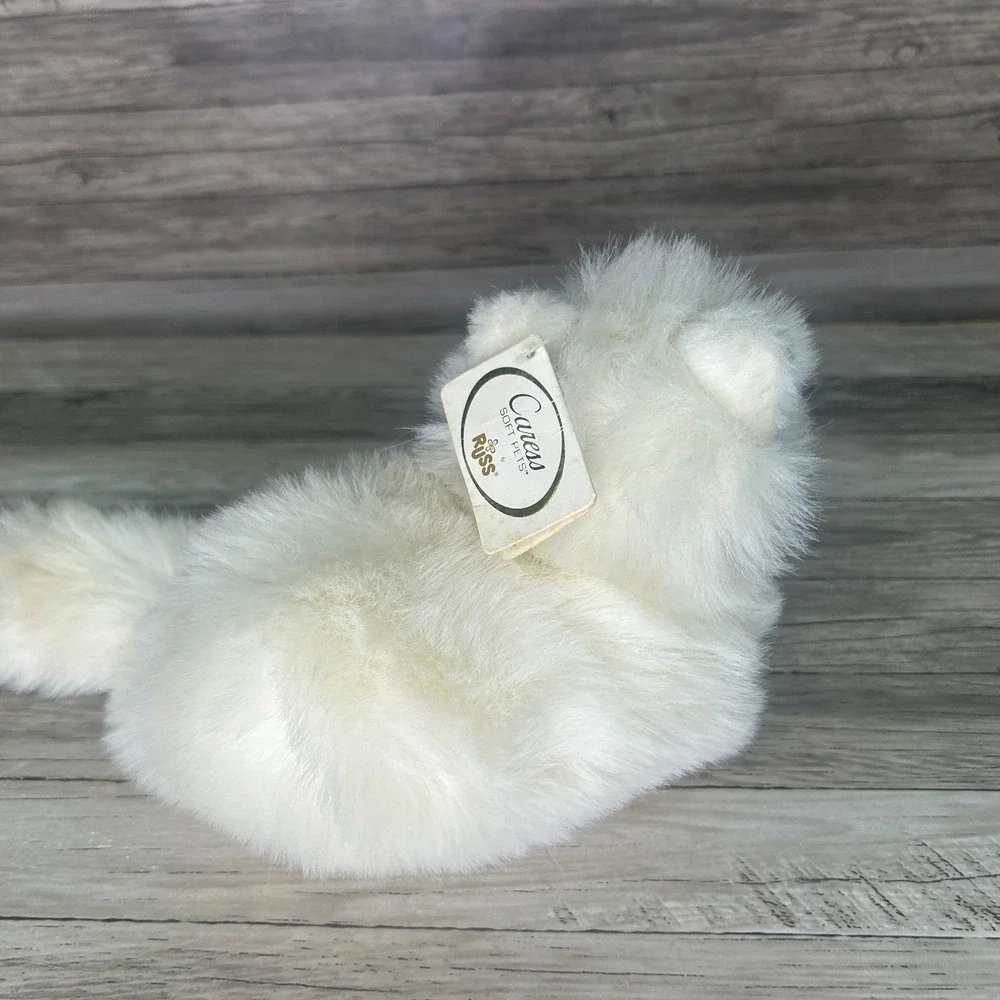 Russ Caress Cat Persian Nikki Realistic Plush‎ Toy Vintage  White Kitty